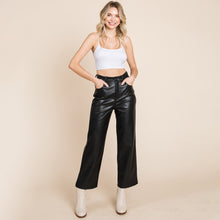 Load image into Gallery viewer, Faux Leather Wide Leg Pants
