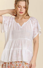 Load image into Gallery viewer, Lace Sleeve Tiered Top