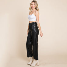 Load image into Gallery viewer, Faux Leather Wide Leg Pants