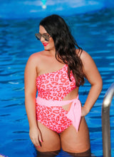 Load image into Gallery viewer, Pink Leopard Swimsuit