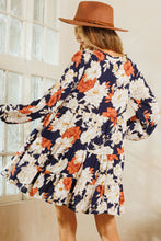 Load image into Gallery viewer, Floral-Print V-Neck Tiered Dress