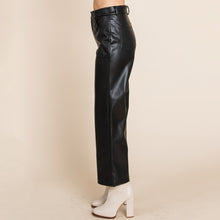 Load image into Gallery viewer, Faux Leather Wide Leg Pants