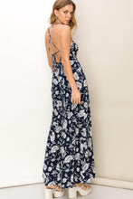 Load image into Gallery viewer, FLORAL-PRINT SLEEVELESS JUMPSUIT