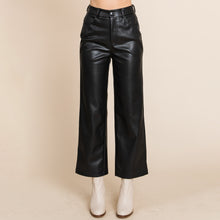 Load image into Gallery viewer, Faux Leather Wide Leg Pants