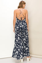Load image into Gallery viewer, FLORAL-PRINT SLEEVELESS JUMPSUIT