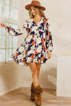 Load image into Gallery viewer, Floral-Print V-Neck Tiered Dress