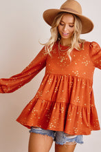 Load image into Gallery viewer, Floral Print Babydoll Top