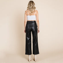 Load image into Gallery viewer, Faux Leather Wide Leg Pants