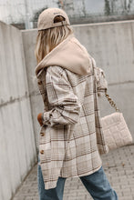 Load image into Gallery viewer, Plaid Shacket with Removable Hood (Preorder)
