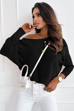 Load image into Gallery viewer, Tie Back Black Sweater (Preorder)
