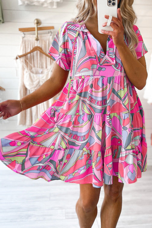Abstract Pink Dress (Preorder)