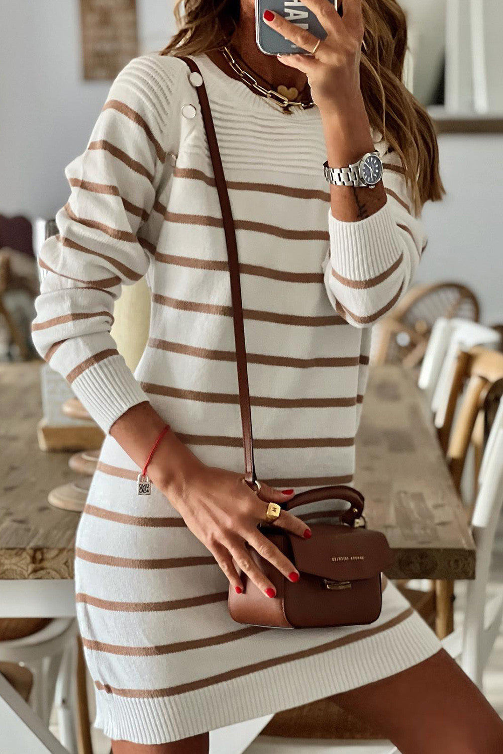 Striped Sweater Dress (Preorder)