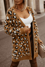 Load image into Gallery viewer, Brown Leopard Print Fur Cardigan (Preorder)
