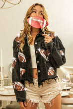 Load image into Gallery viewer, Sequin Football Corduroy Jacket
