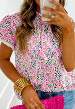 Load image into Gallery viewer, Floral Flutter Sleeve Blouse (Preorder)
