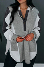 Load image into Gallery viewer, Gray Colorblocked Hoodie
