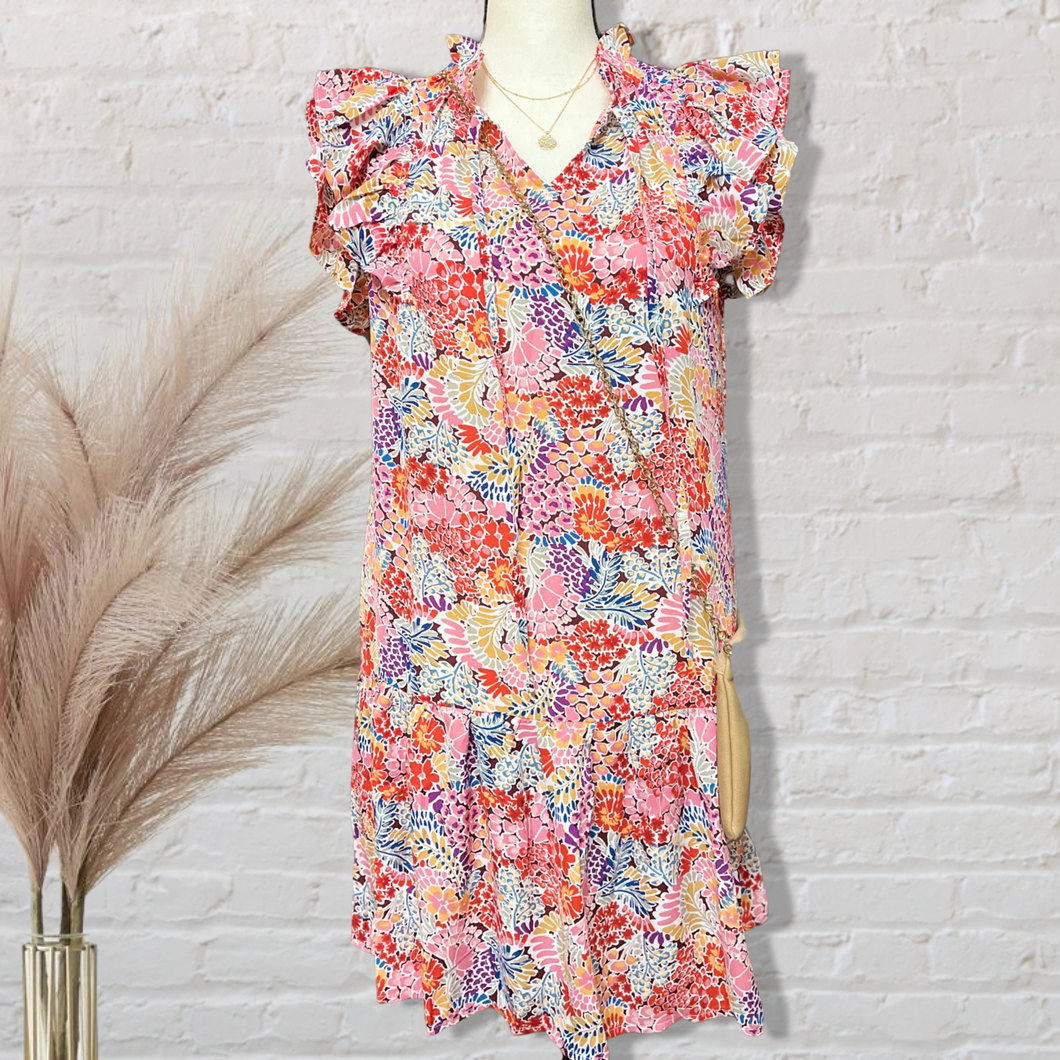 Multicolor Floral Dress (Preorder)