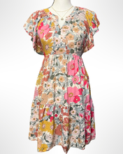 Load image into Gallery viewer, Floral Flutter Sleeve Dress
