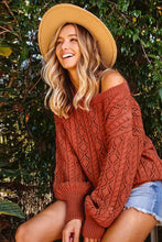Load image into Gallery viewer, Rust Off the Shoulder Sweater (Preorder)
