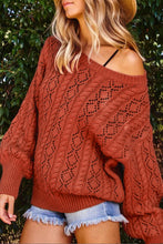 Load image into Gallery viewer, Rust Off the Shoulder Sweater (Preorder)
