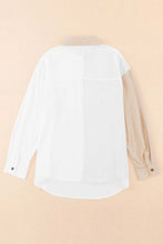 Load image into Gallery viewer, Khaki and White Colorblocked Button Down (Preorder)
