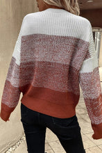 Load image into Gallery viewer, Brown Color Block Sweater (Preorder)
