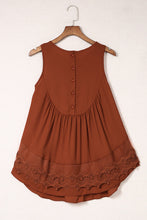 Load image into Gallery viewer, Rust Boho Lace Yoke Top (Preorder)
