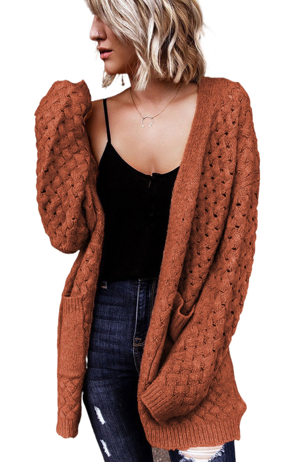 Open Front Knitted Cardigan (preorder)