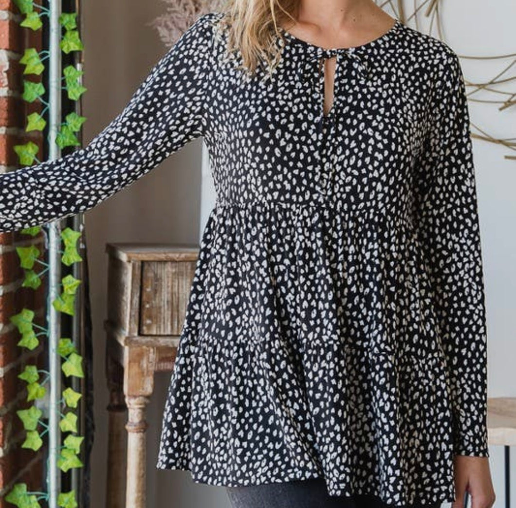 Black and White Spotted Tunic