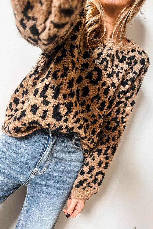 Leopard Print Sweater (Preorder)