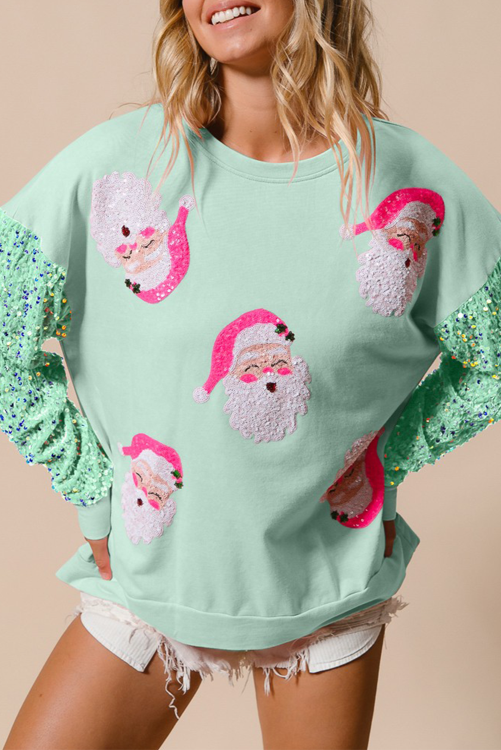 Sequin Santa Sweatshirt (Preorder)