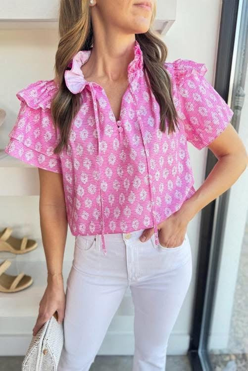 Pink Printed Top (Preorder)