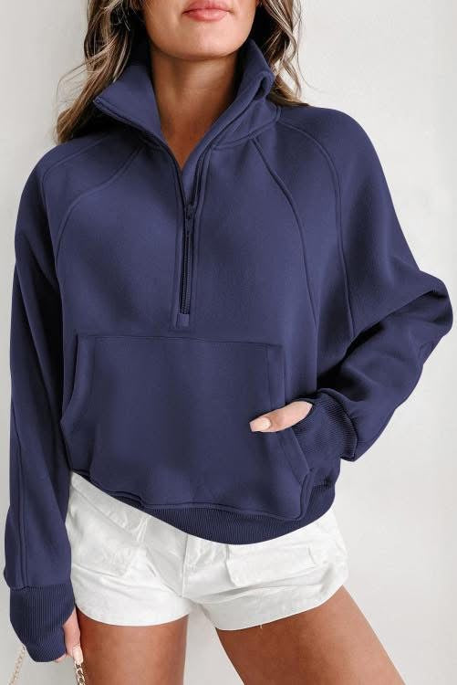Navy 1/2 Zip Sweatshirt (Preorder)