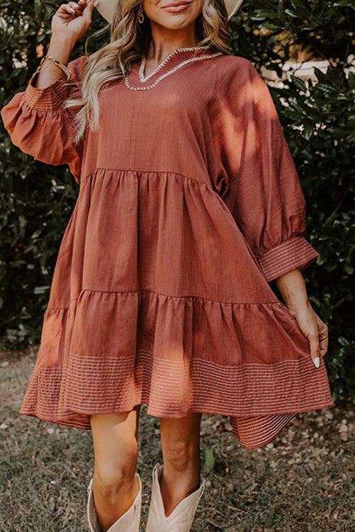 Rust Swing Dress (Preorder)