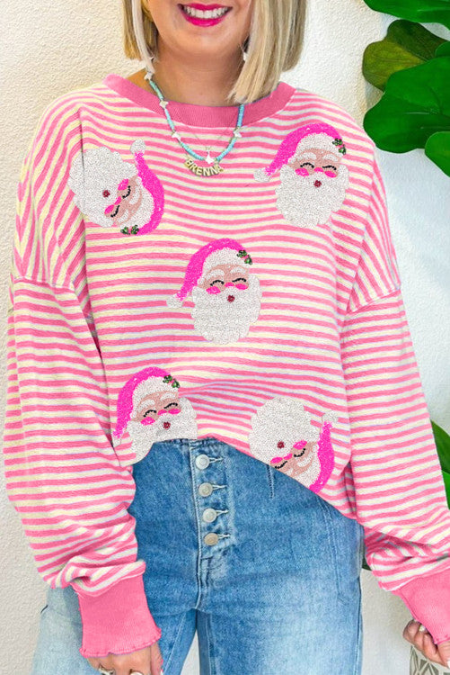 Sequin Santa Sweatshirt (Preorder)