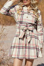 Load image into Gallery viewer, Plaid Pink Dress Shacket (Preorder)
