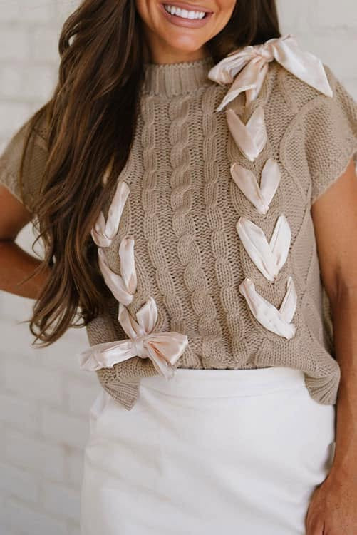 Bow Front Sweater (Preorder)