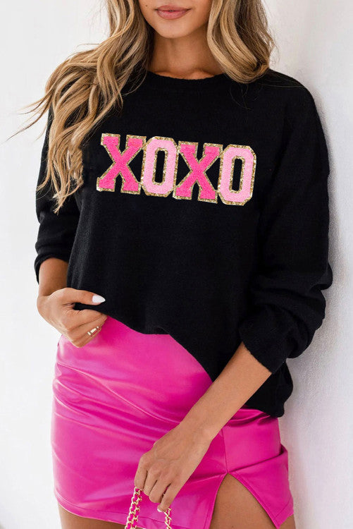 XOXO Black Sweatshirt (Preorder)