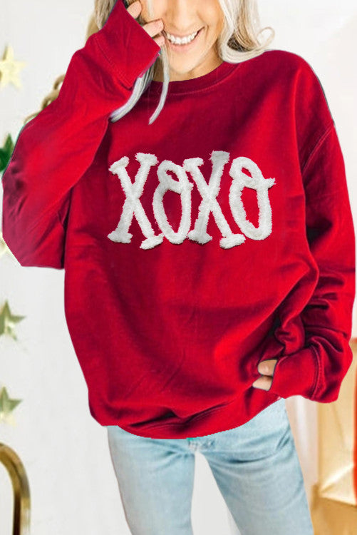 XOXO Embroidered Sweatshirt (Preorder)