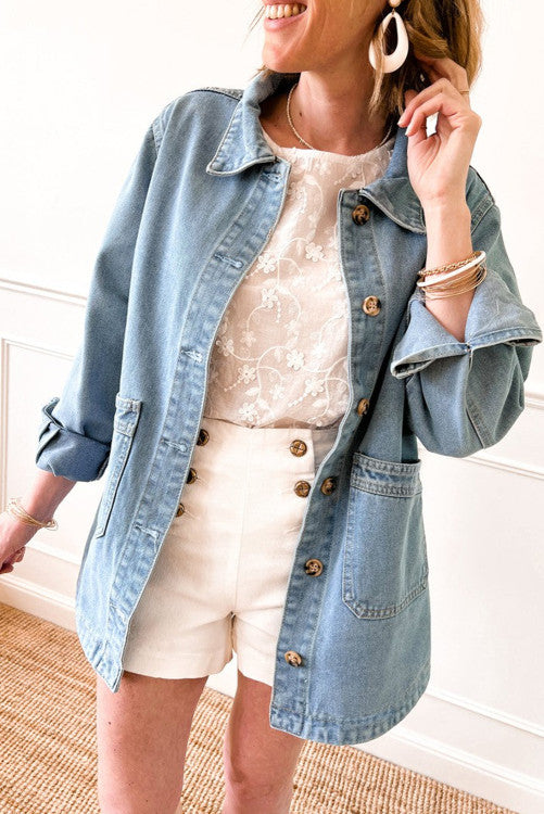 Denim Shacket (Preorder)