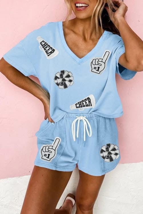 Cheer Sequin Two Piece Set (Preorder)