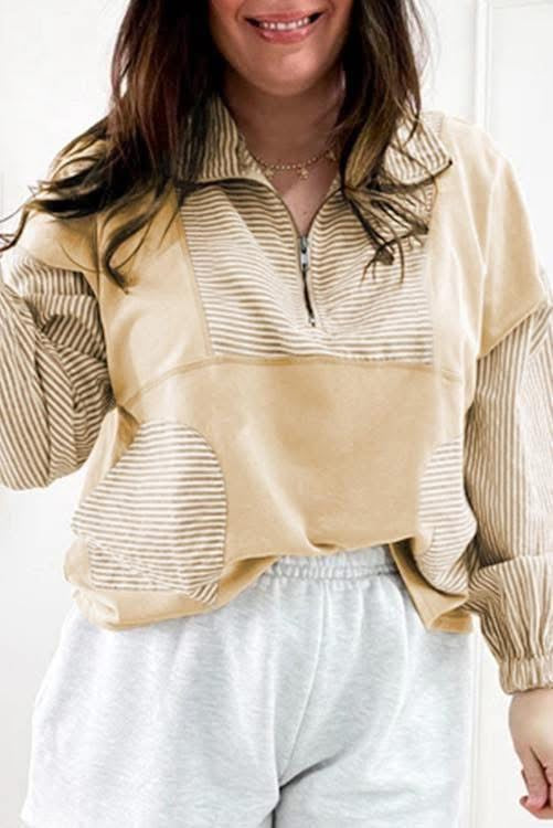 Plus Khaki Pull-Over Top (Preorder)