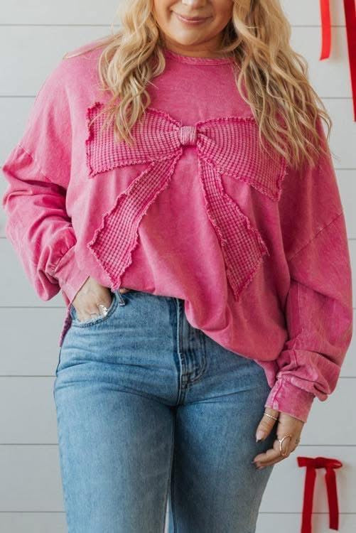 Plus Pink Bow Sweatshirt (Preorder)