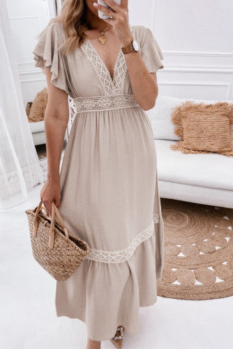 Khaki Maxi Dress (Preorder)