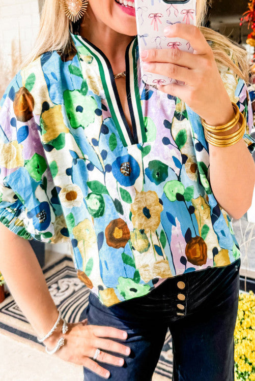 Floral Printed Blouse (Preorder)
