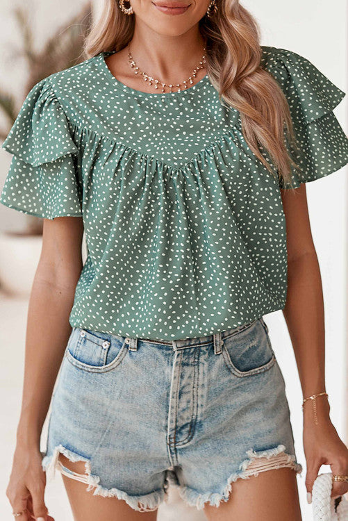 Green Dot Blouse (Preorder)