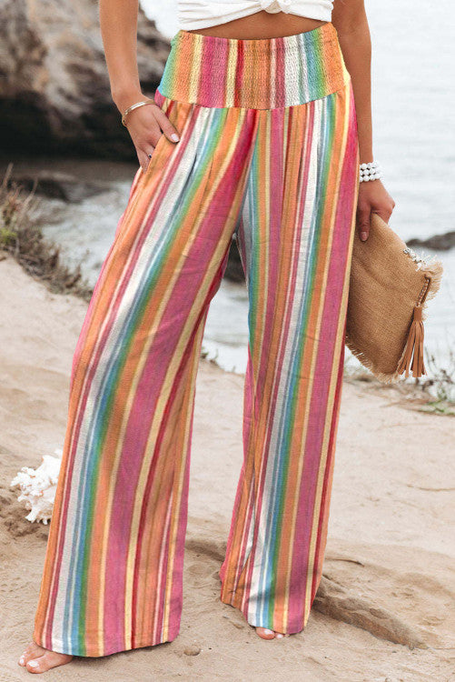 Striped Wide Leg Pants (Preorder)