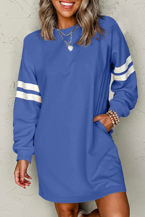 Preppy Varsity Sweatshirt Dress (Preorder)