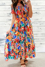Load image into Gallery viewer, Smocked Abstract Printed Maxi Dress (Preorder)
