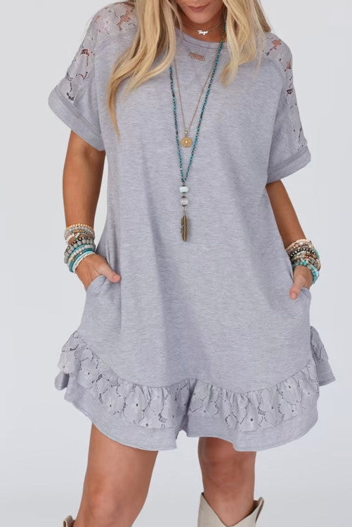 Ruffled T-Shirt Dress (preorder)